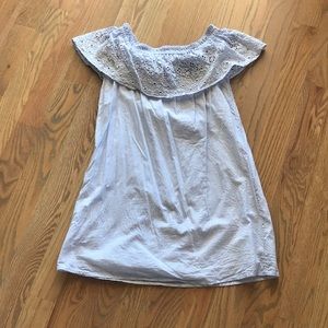 Women loft off the shoulder eyelet dress